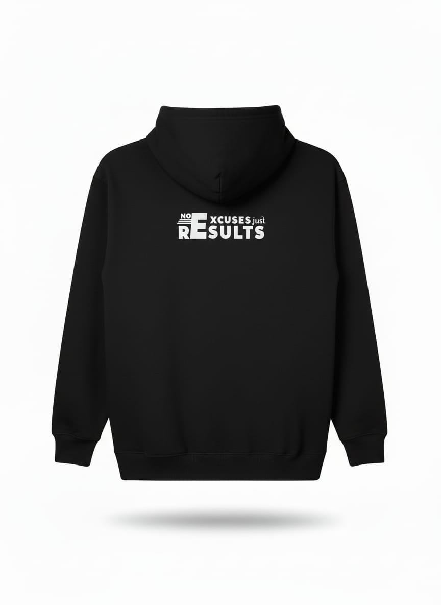 Black Hoodie |  No Excuses Just Results