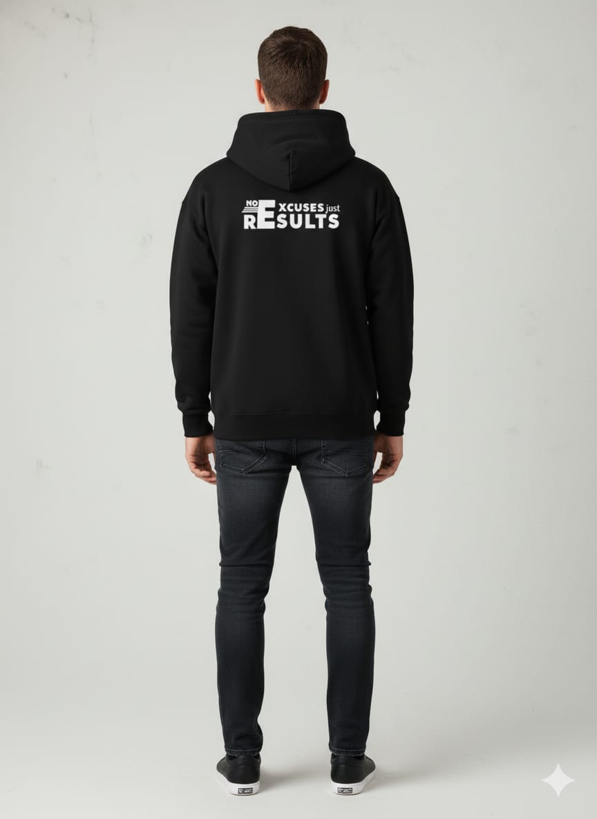 Black Hoodie |  No Excuses Just Results