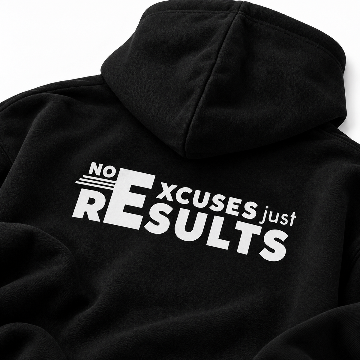 Black Hoodie |  No Excuses Just Results